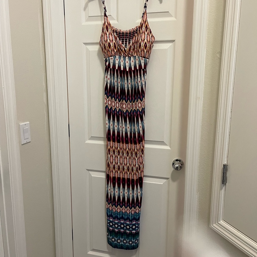 FELICITY & COCO FLORAL PRINT JERSEY MAXI DRESS NORDSTROM EXCLUSIVE NEVADA IKAT